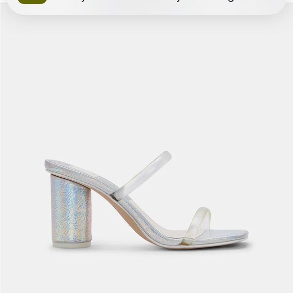Dolce Vita Silver High-Heeled Sandals Noles pride heel - Picture 2 of 7